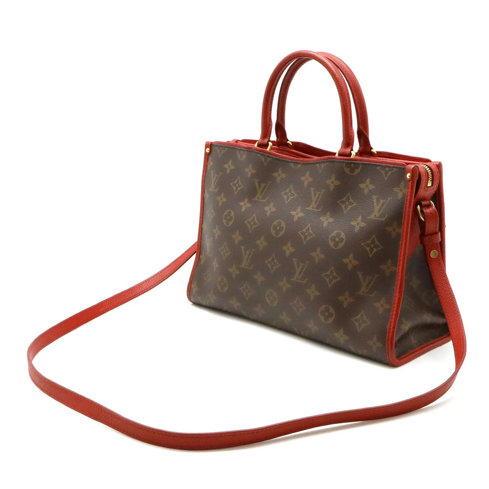 Louis Vuitton Cerise Tote Handbag Bag Popincourt Shoulder Red Monogram